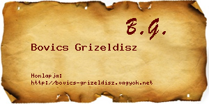 Bovics Grizeldisz névjegykártya